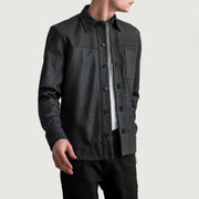 
Scout Tumbled أسود Leather Shirt رجالي in Tumbled Black Sheepskin Leather - عرض أمامي وقَصّة مفصلة أنيقة | شراء أونلاين عبر المتجر الرسمي