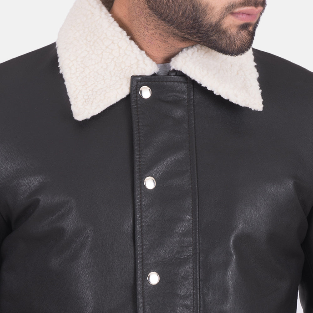 Authentic Goatskin Leather with Semi-aniline Finish Grain Texture & Heavy-Duty Seam Stitching Detail
