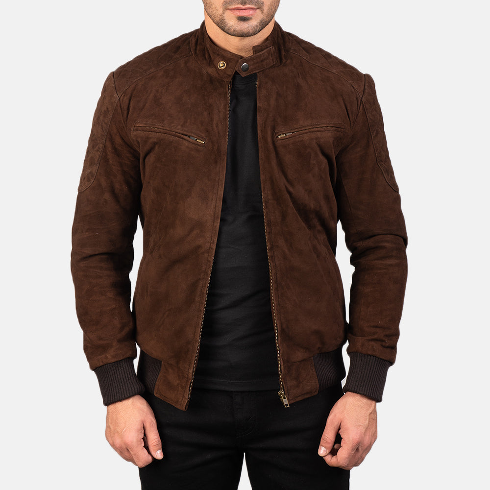 Sven جاكيت بومبر جلد رجالي – alternate product view 1