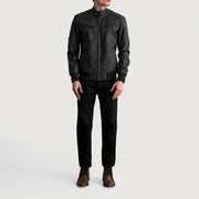 Sven جاكيت بومبر جلد رجالي – alternate product view 4