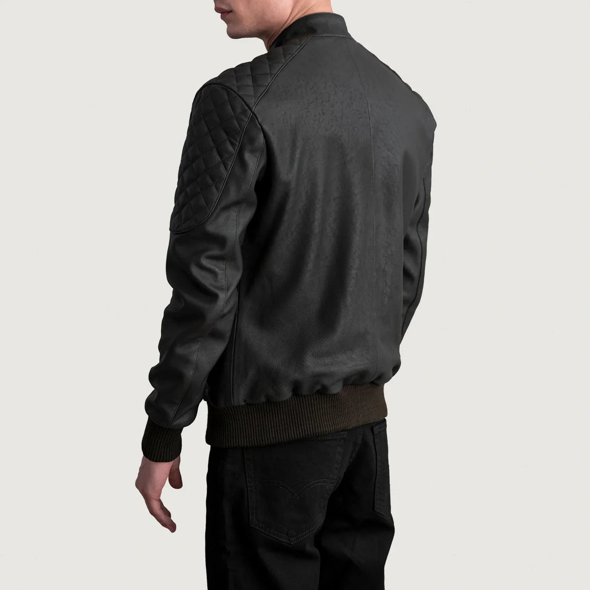Sven جاكيت بومبر جلد رجالي – alternate product view 6