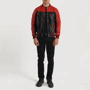 Terrance أسود Varsity جاكيت جلد رجالي – alternate product view 5