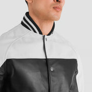 Terrance أسود Varsity جاكيت جلد رجالي – alternate product view 6