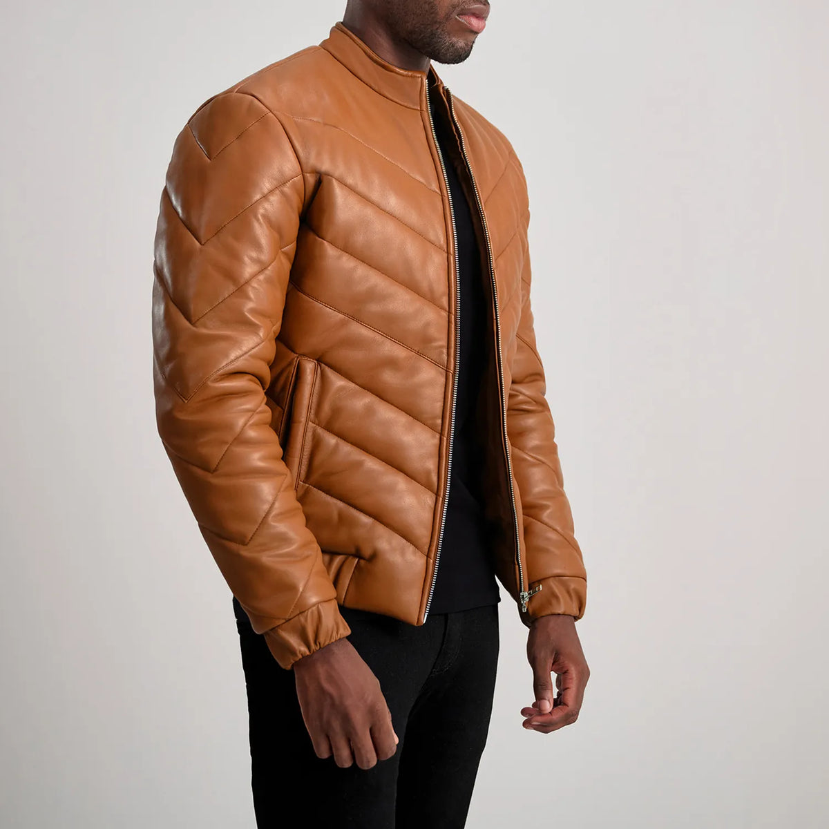 Travis جاكيت جلد رجالي – alternate product view 2