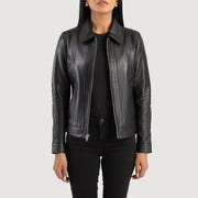 Vixen Classic Collar جاكيت جلد نسائي – alternate product view 1