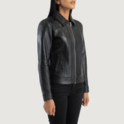 Vixen Classic Collar جاكيت جلد نسائي – alternate product view 2