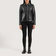 Vixen Classic Collar جاكيت جلد نسائي – alternate product view 3