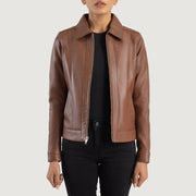 Vixen Classic Collar جاكيت جلد نسائي – alternate product view 1