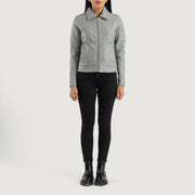 Vixen Classic Collar جاكيت جلد نسائي – alternate product view 3
