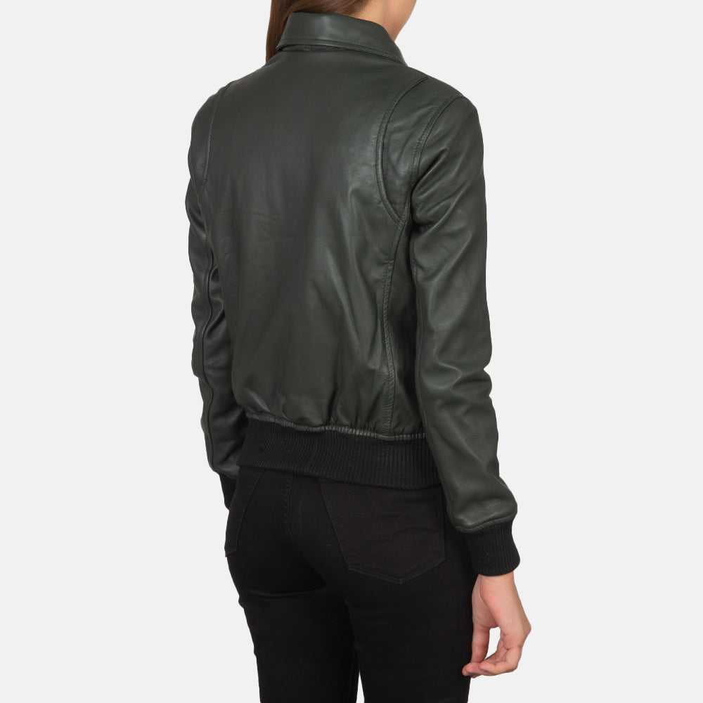 Westa A-2 جاكيت بومبر جلد نسائي – alternate product view 5