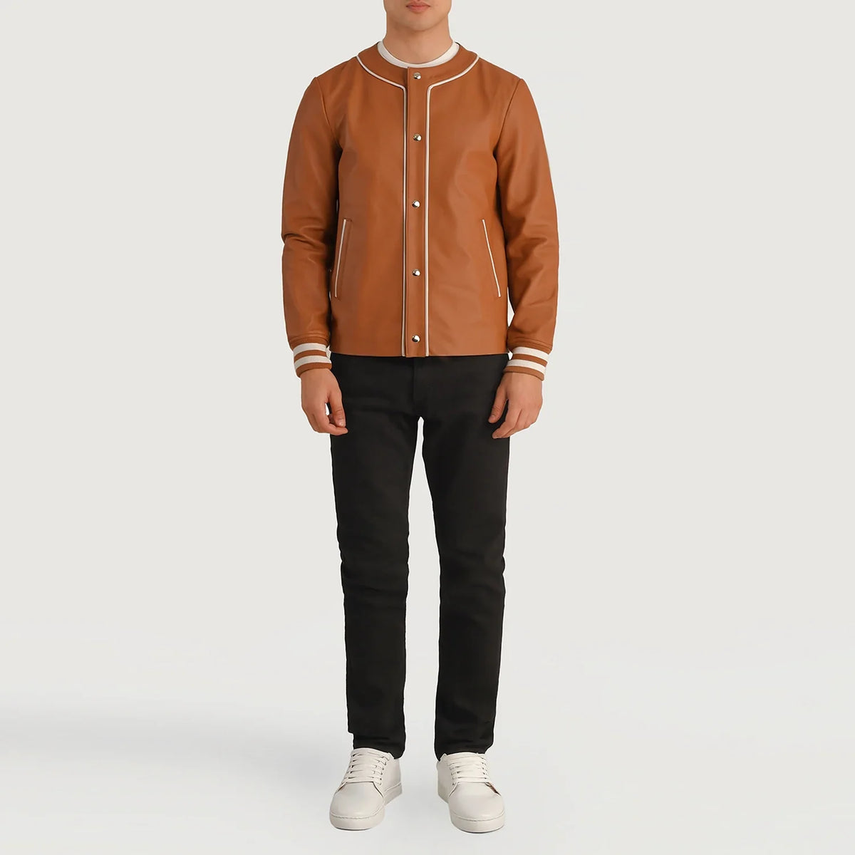 Willis Varsity جاكيت جلد رجالي – alternate product view 3