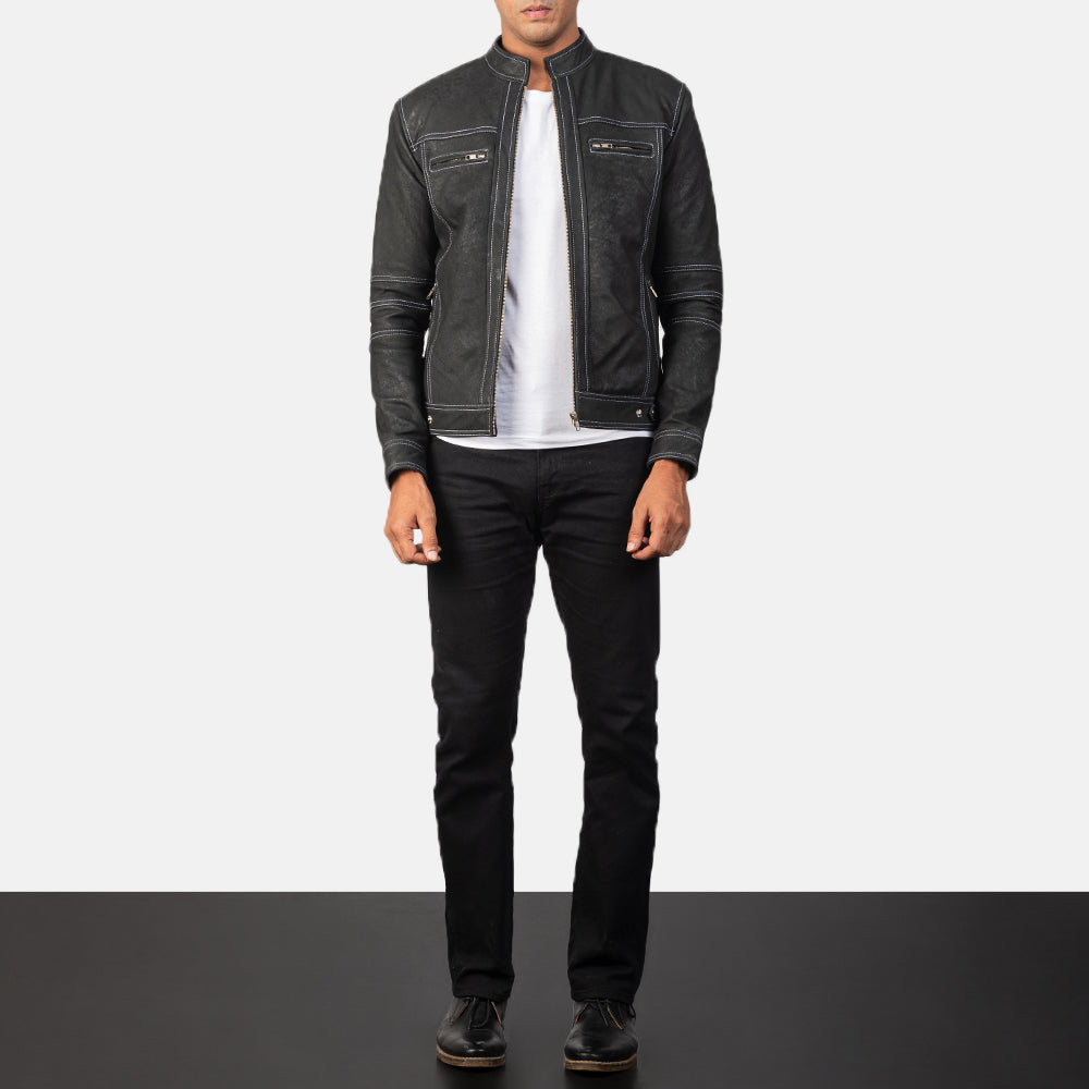 Youngster جاكيت بايكر جلد رجالي – alternate product view 4