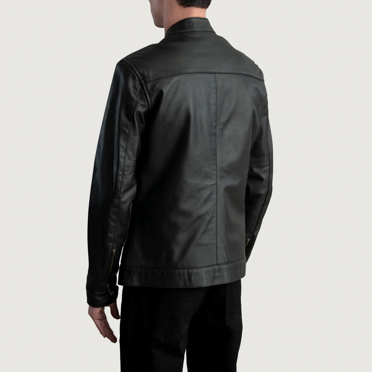 
Authentic Sheepskin Leather with Aniline Finish Grain Texture & Heavy-Duty Seam Stitching Detail