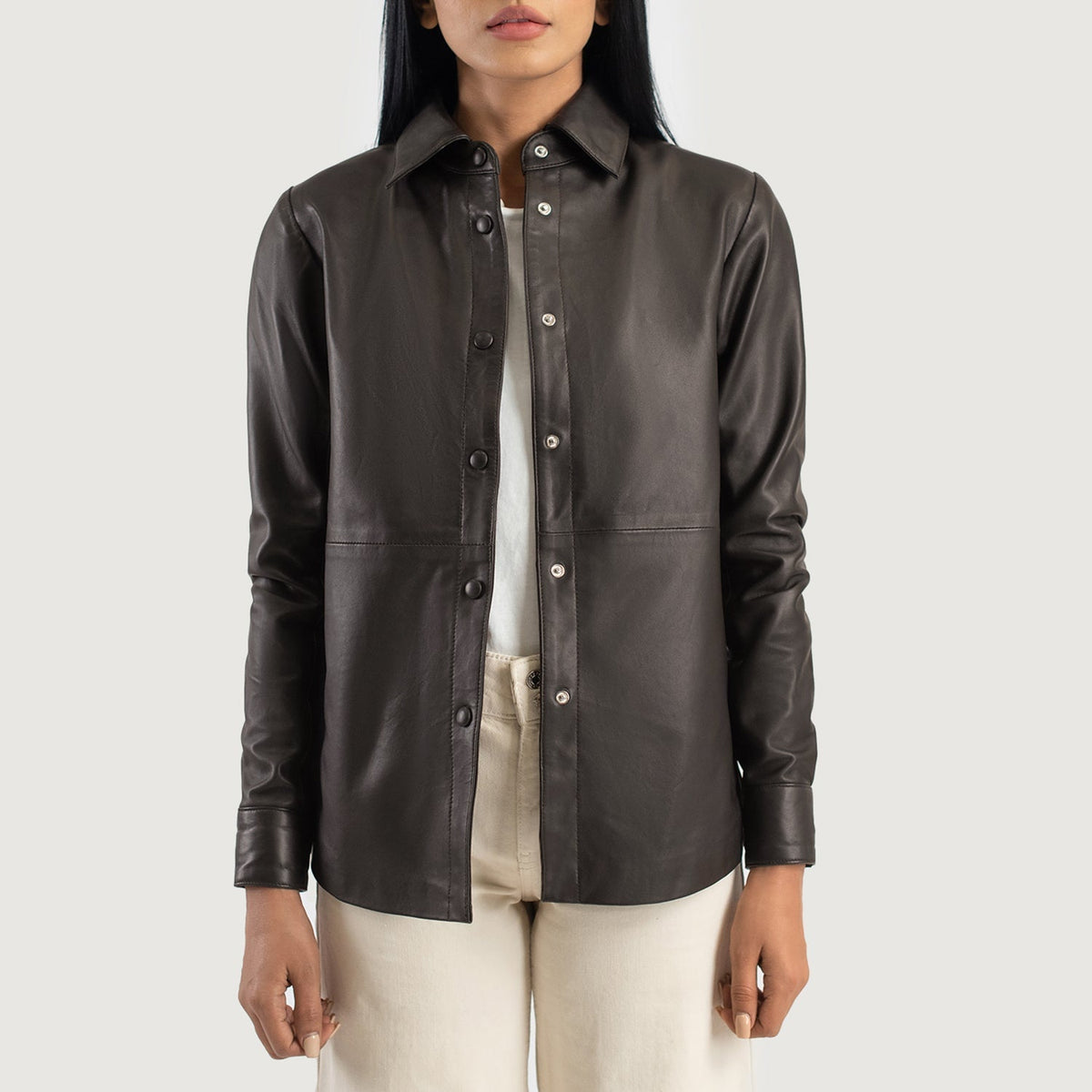 Zenith Shirt جاكيت جلد نسائي – alternate product view 1
